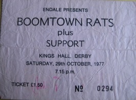 Boomtown Rats [29 Oct 1977] Derby King's Hall