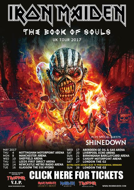 Poster - Iron Maiden - Book of Souls UK Tour 2017